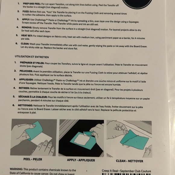 Creep it Real Chalk Couture Transfer Size B - Picture 3 of 3